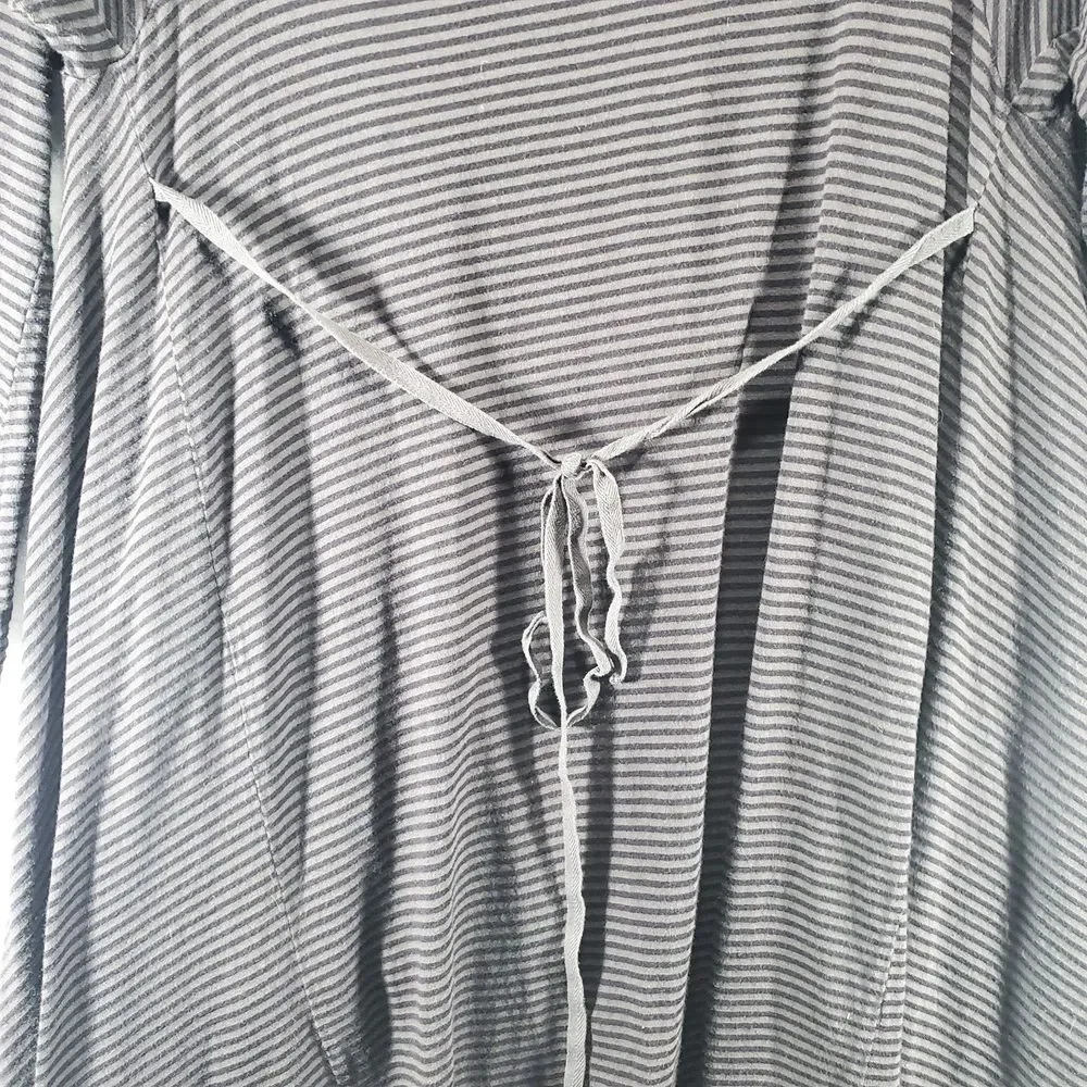 L Bryn Walker Knit Striped Shawl Collar Waterfall Cardigan Longline Lagenlook - Picture 13 of 13